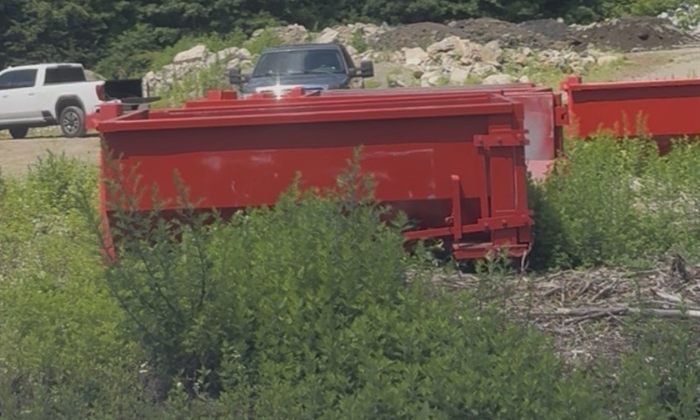 Dumpster Dawgs commercial delivery with trucks and equipment